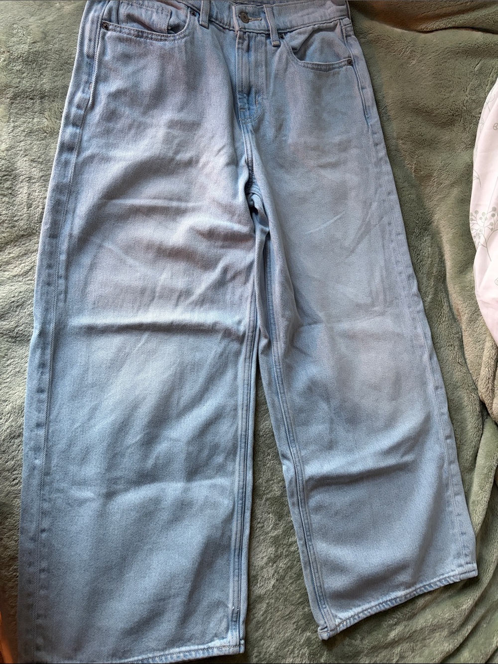 Old Navy Light Blue Wide-Leg High-Rise Jeans